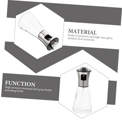 Oil Sprayer for Cooking Stainless Steel, Pressurized Glass Olive Oil Spray Bottle for Kitchen BBQ Grilling Baking Air Fryer