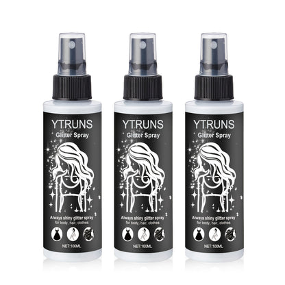 Glitter Spray for Hair & Body Quick Dry Shimmer Spray – High-Gloss Body Glitter for Face Lips Eyes Skin Festival Rave Party Photoshoot