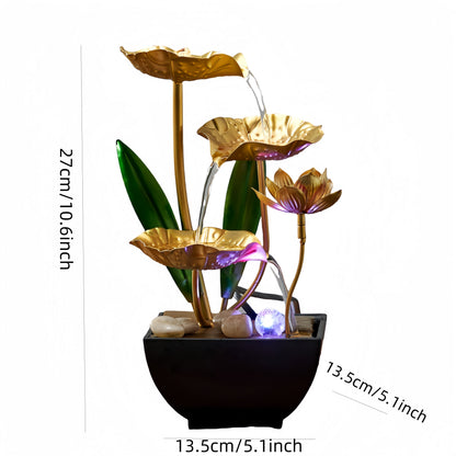 Indoor Tabletop Fountain Desktop Water Feature, Small Relaxing Flowing Water Fountain for Living Room