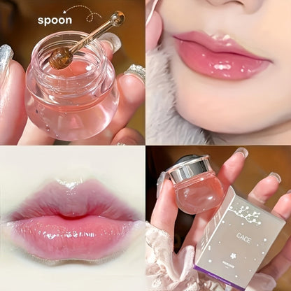 Squalane Lip Care Kit 3-Piece with Cherry Flavor – Hydrating Lip Balm, Nourishing Lip Oil Primer & Glossy Overnight Lip Mask for Soft Plump