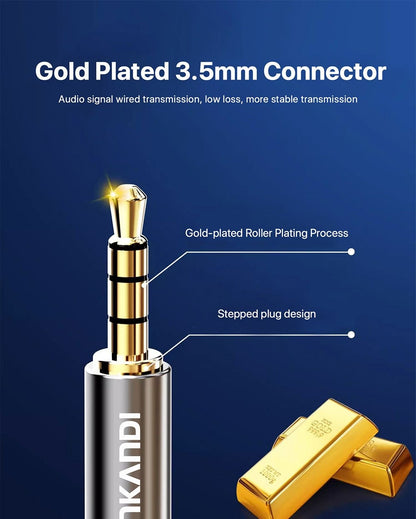 USB C to 3.5mm Audio Adapter with DAC Chip | SUNKANDI TRRS Headphone Jack Converter for iPhone 15 16 Galaxy S24 S23 iPad MacBook & All USB-C