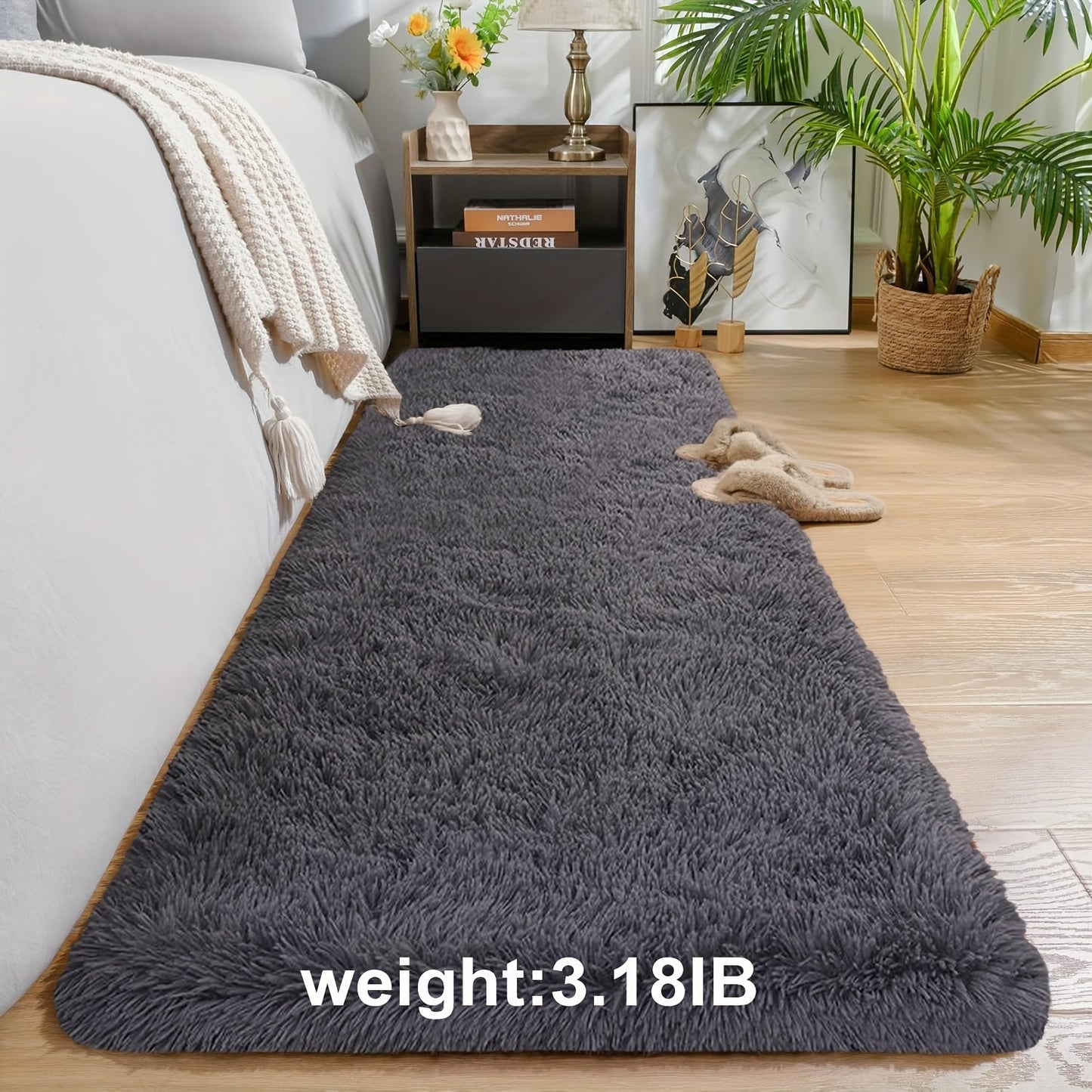 Non-Slip Area Rug Fluffy Soft Carpet – Modern Home Decor Floor Mat for Living Room, Bedroom, Kitchen & Bathroom | Easy Clean Cute Plush Rug