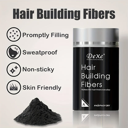DeXe Hair Fiber Powder 2pcs x 22g, Natural Fine Thickening Fibers for Thinning Hair & Bald Spot Coverage