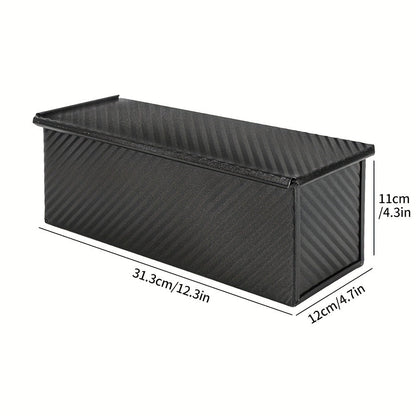Pullman Loaf Pan with Lid, Extra Large 12.3x4.7x4.3 Inch Sandwich Bread Pan with Vent Holes