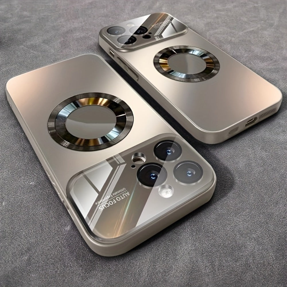 Titanium Matte iPhone Case Magnetic Wireless Charging Shockproof Glass Lens Cover for iPhone for an Everyday Personal Care Routine