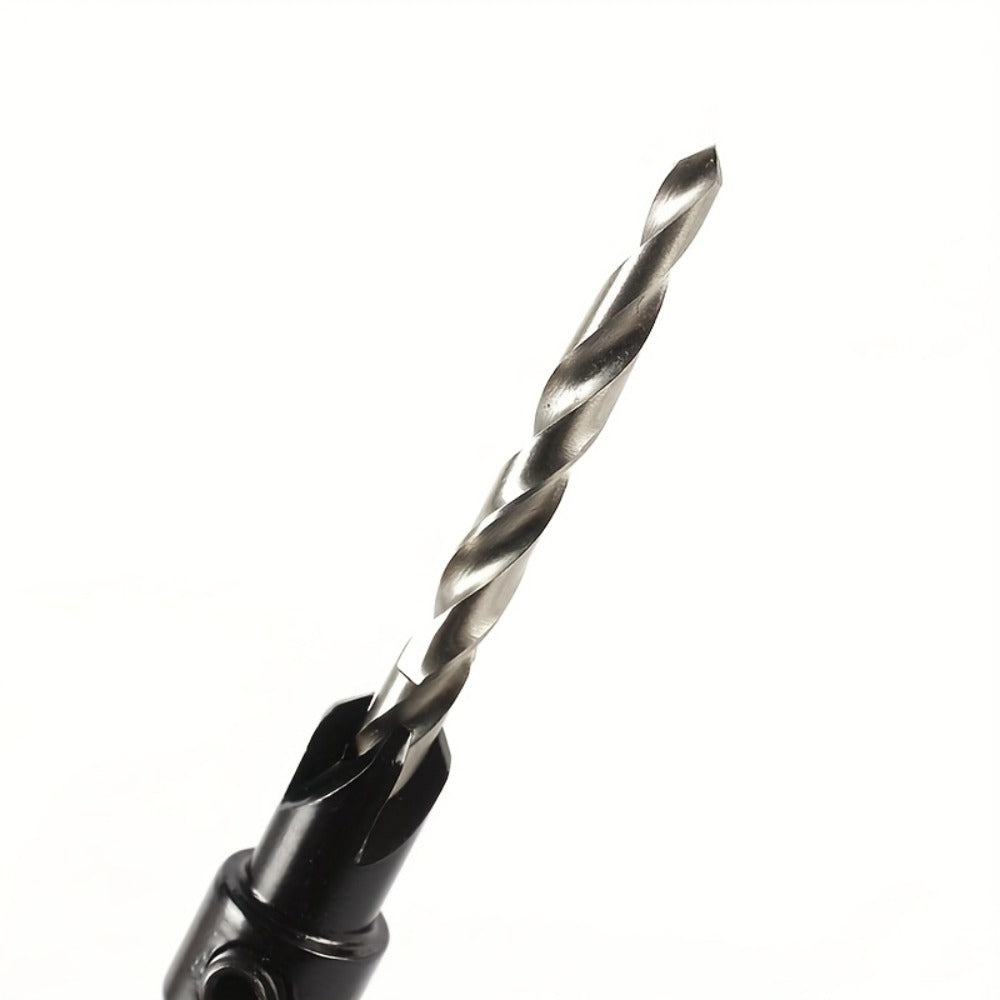 5pcs Countersink Drill Bit Set #4 #6 #8 #10 #12 Tapered with 1/4" Hex Shank Quick-Change for Entryways, Bedrooms and Living Spaces