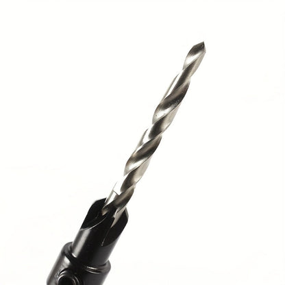 5pcs Countersink Drill Bit Set #4 #6 #8 #10 #12 Tapered with 1/4" Hex Shank Quick-Change for Entryways, Bedrooms and Living Spaces