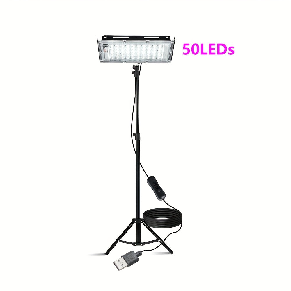 LED Work Light USB Powered 6000K Super Bright, Adjustable Height & Angle Bracket Lamp for Construction Site