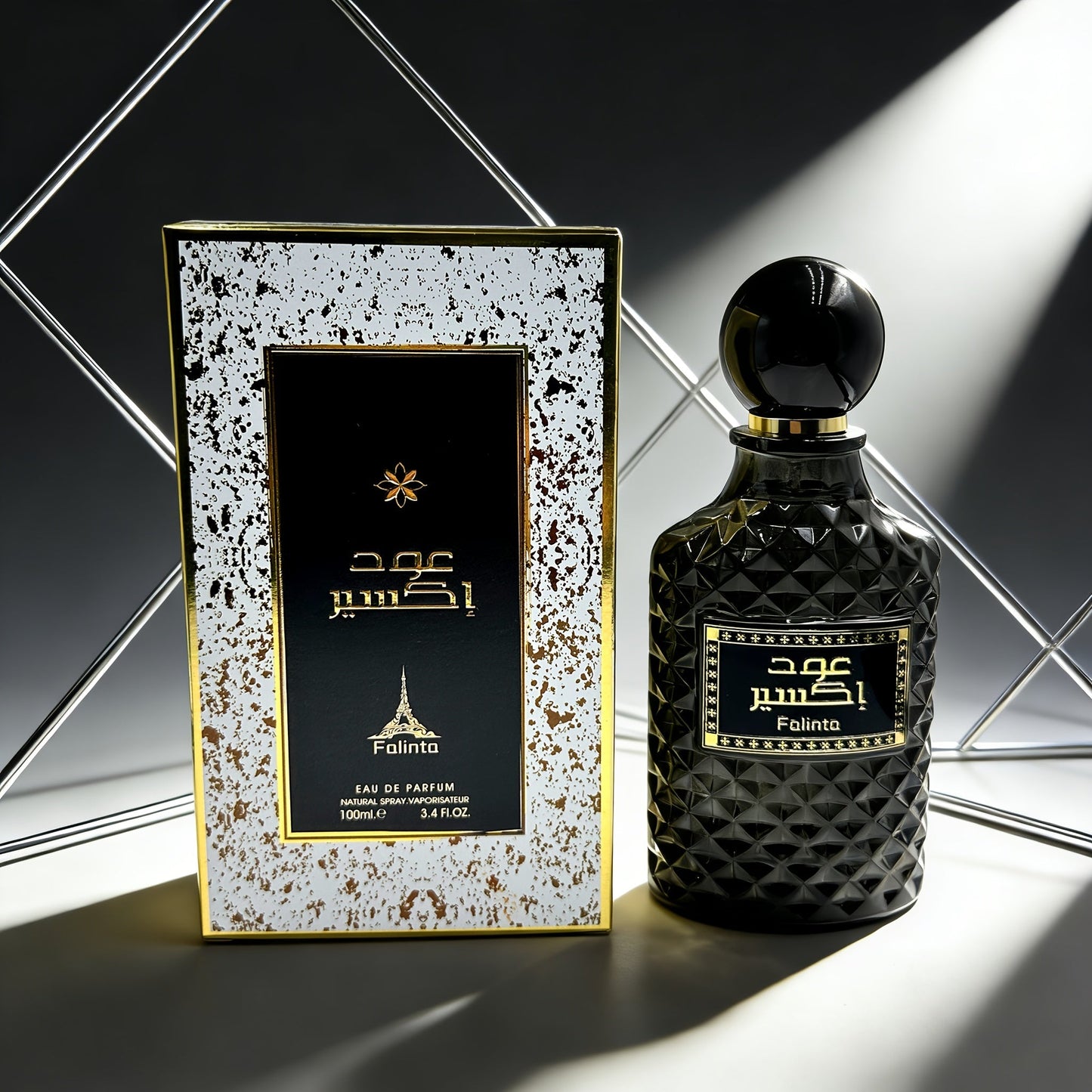 AL FARIS Black Mustang Men Cologne Eau de Parfum 3.38 oz 100ml Dubai Arabian Oriental Fragrance Woody Oud Musk Spray