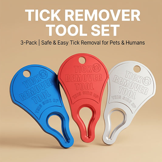 Tick Remover Tool Aluminum – Safe Quick Tick Removal for Dogs Cats Pets Animals & Humans, Essential Outdoor Camping Hiking Tick Hook