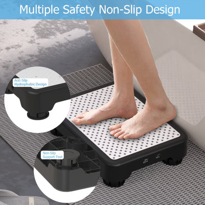 Adjustable One-Step Platform Stool, 17.3 x 13 x 4.1 Inches with Textured Top and Four Color Options