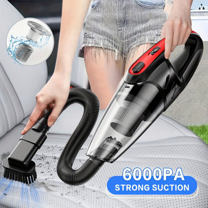Model 807 Cordless Car Vacuum Cleaner with 6000Pa Pictured Rating, Five Accessories and Six Color Configurations