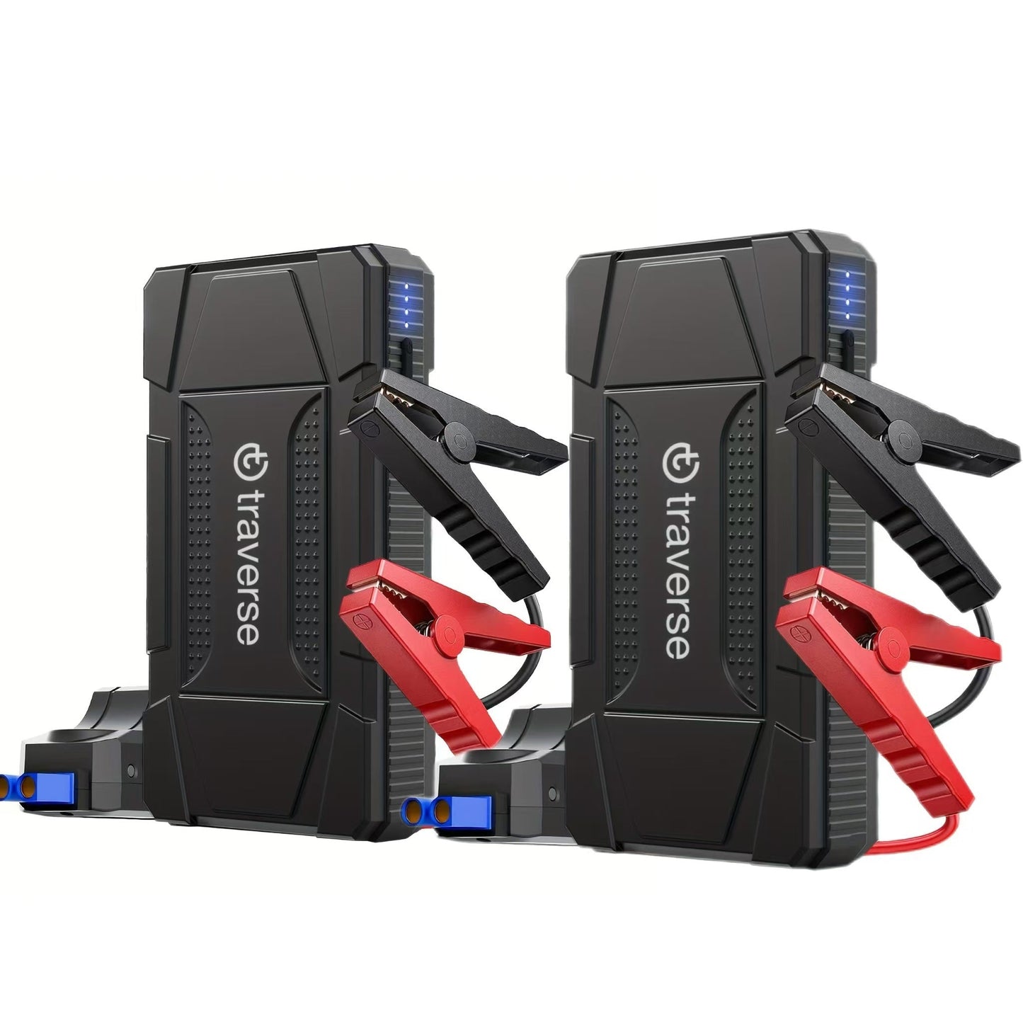 Compact Jump Starter Power Bank with Display, LED Controls, USB Outputs and Single or Two-Pack 1000A-Labeled Options