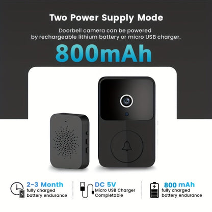 Video Doorbell 960p Wireless Camera with Voice Changer, Night Vision, Two-Way Audio and Single or Two-Pack Options