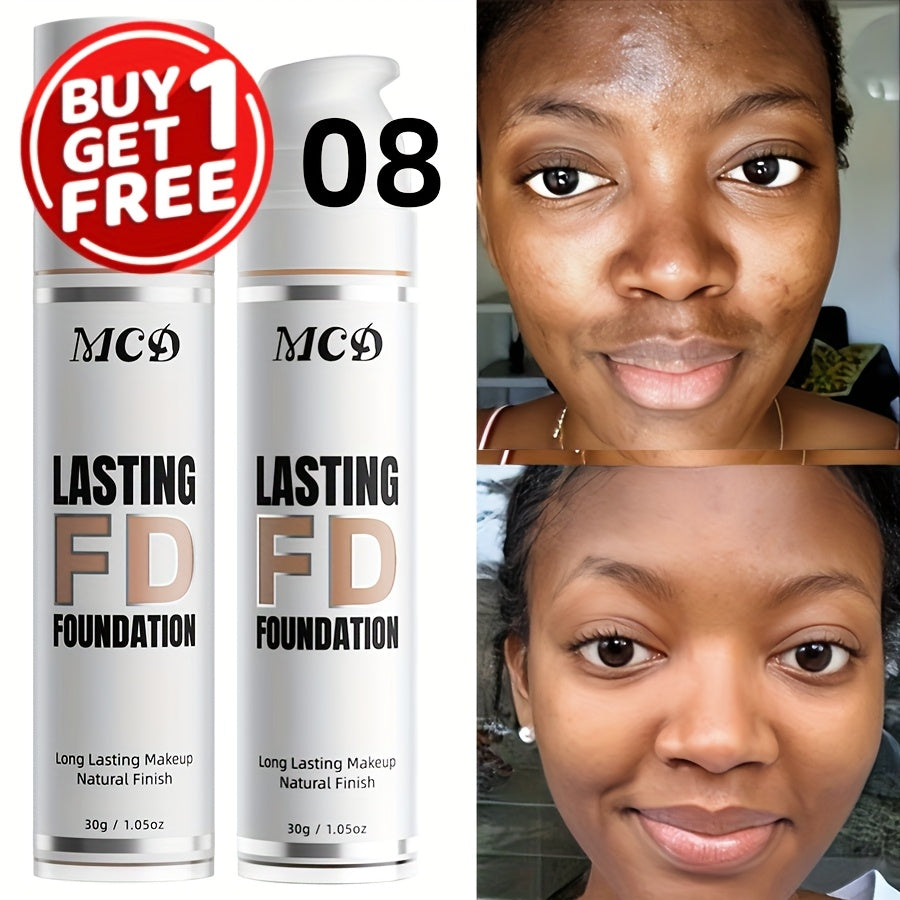 MCO Liquid Foundation Two-Bottle Set with Pump Dispensers and Nine Matching Shade-Code Pairs