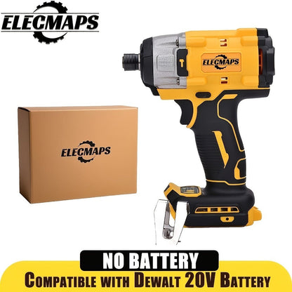 Cordless Impact Driver 1/4" Compatible with DeWalt 20V Battery, 0-2800 RPM Electric Impact Screwdriver with LED Indicator Light
