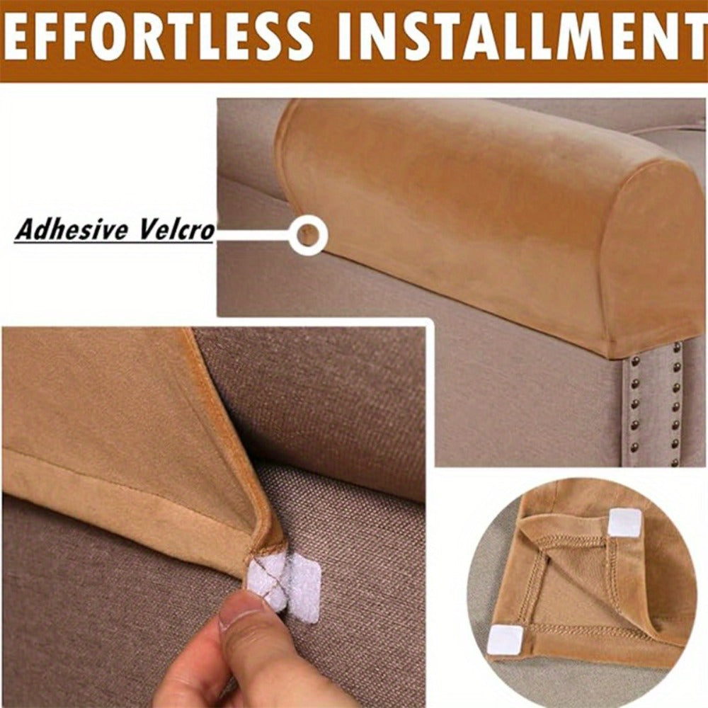 Stretch Armrest Covers for Chairs Sofa Couch 2 Pcs Spandex Elastic Arm Covers Slipcovers for Entryways, Bedrooms and Living Spaces