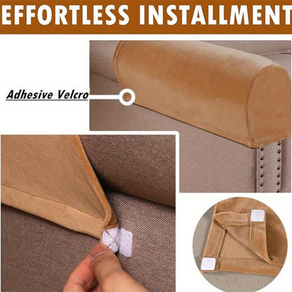 Stretch Armrest Covers for Chairs Sofa Couch 2 Pcs Spandex Elastic Arm Covers Slipcovers for Entryways, Bedrooms and Living Spaces