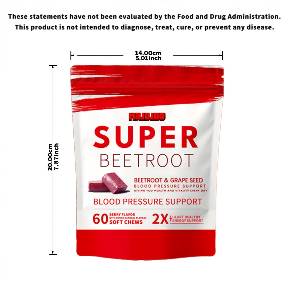 Beetroot Gummies Chewable Supplement with Beetroot Powder Vitamins Minerals & Antioxidants for Bath Time, Home Spa and Personal Care