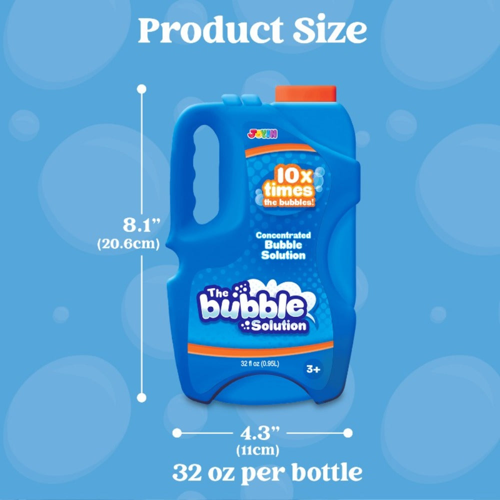 32oz Bubble Solution Refill Concentrate, Makes 2.5 Gallons, Compatible with Bubble Machines, Wands & Blowers