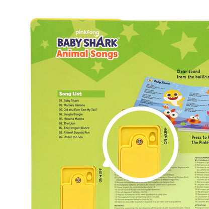 Baby Shark Sound Book for Toddlers, Pinkfong 10-Button Interactive Animal Songs Sing-Along Nursery Rhymes Learning Book Kids Ages 1-3