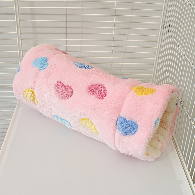 Hamster Tunnel Nest Plush Sleeping Bag – Soft Warm Small Animal Hideout with Hammock Passage for Hamsters, Guinea Pigs, Rats