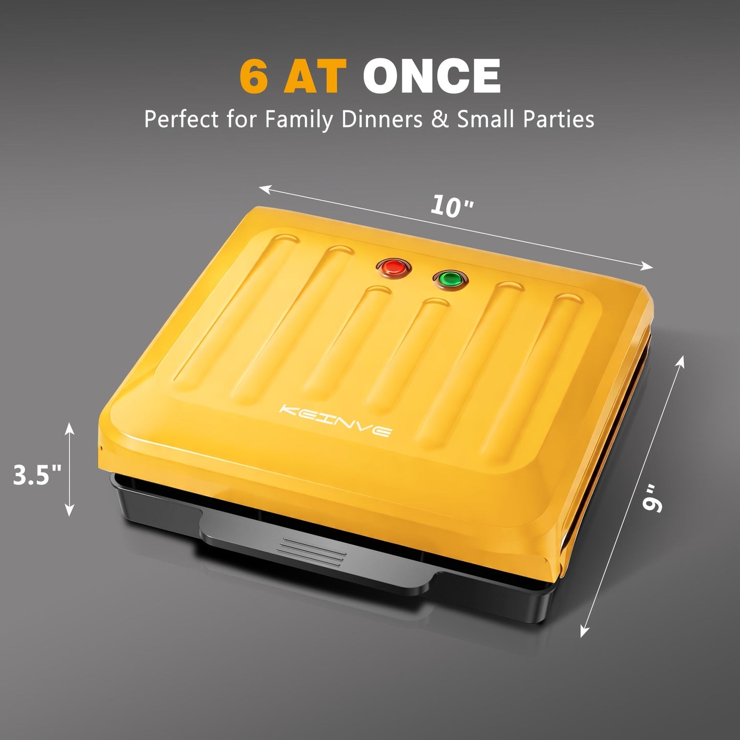 Electric Sausage Grill and Sandwich Maker with Nonstick Plate and Cord Storage Compact for Grilling, Camping and Outdoor Meals