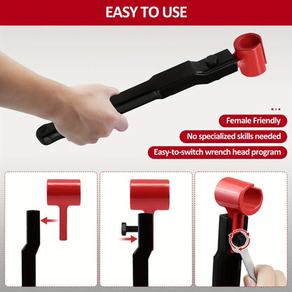 Door Hinge Adjustment Tool Kit 6-in-1 – Heavy Duty Steel Hinge Bender Wrench Set for Precise Door Gap Adjustment