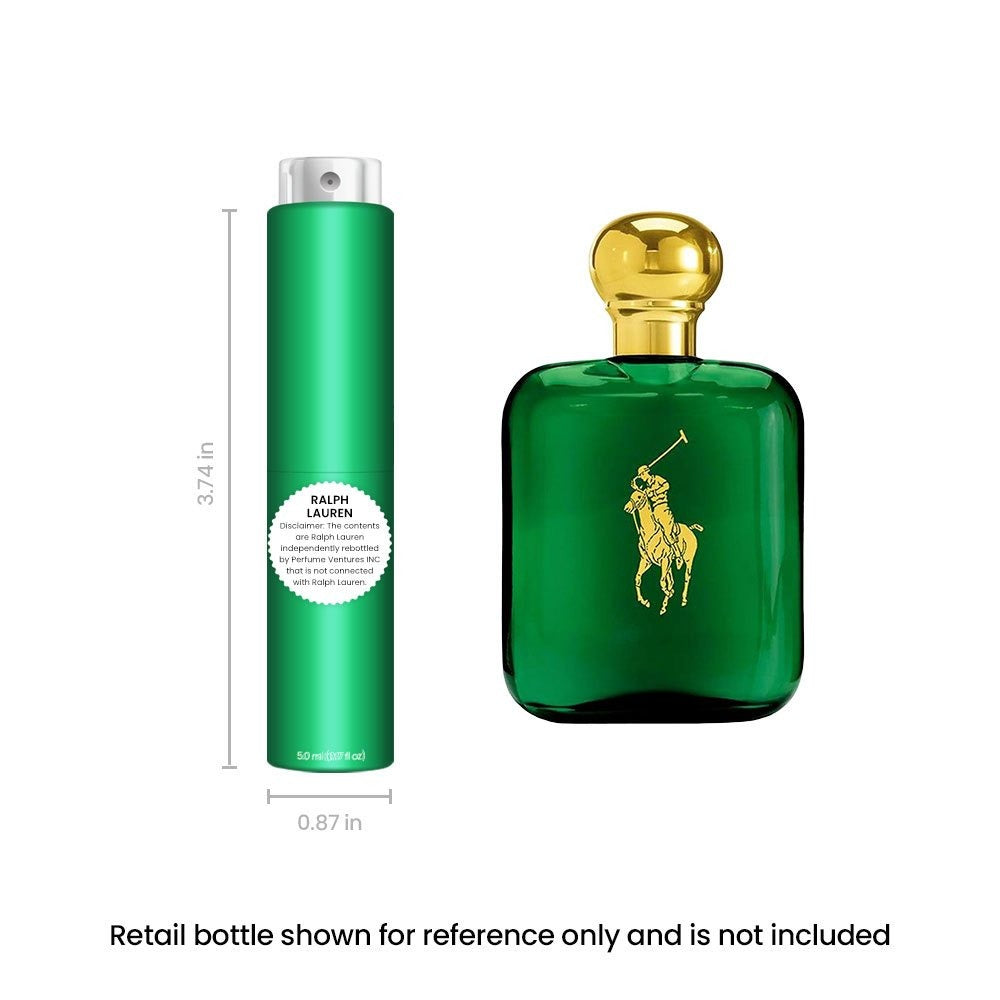 Ralph Lauren Polo Eau de Toilette Travel Spray, 5ml Green-Labeled Atomizer with 0.17 fl oz Capacity
