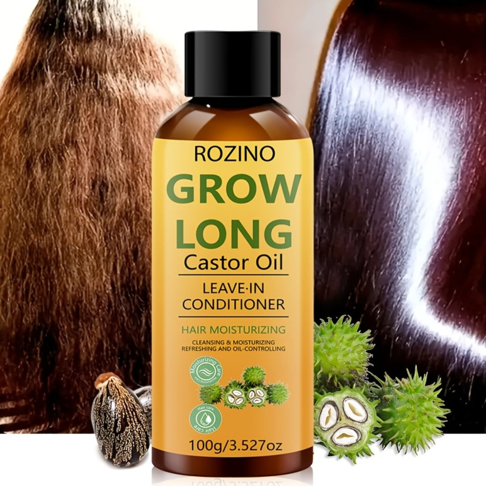 Deep Castor Oil Hair Conditioner 100ml Thickening Scalp Treatment for Bath Time, Home Spa and Personal Care