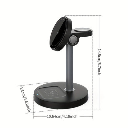 Wireless Charging Station, 3-in-1 Qi-Labeled Stand for iPhone, Apple Watch and AirPods Models in Six Colors
