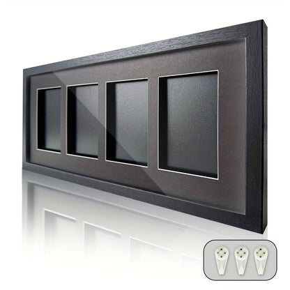 Trading Card Display Case Wall Mounted Wood Frame – Pokemon TCG Sports Cards 35–360pt Compatible, 1/2/4/6/10 Grid Options