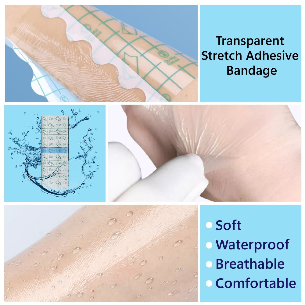 Tattoo Bandage Roll Clear Second Skin Film for New Tattoo Healing for Temporary Body Art, Festivals and Costumes
