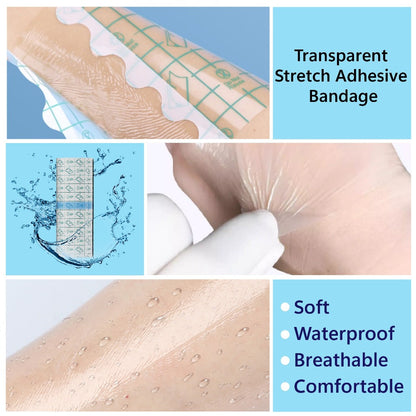 Tattoo Bandage Roll Clear Second Skin Film for New Tattoo Healing for Temporary Body Art, Festivals and Costumes
