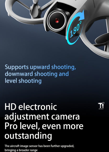 Mini 4K FPV Drone 180° Rotating Dual Camera Optical Flow Positioning Dual Batteries 360° Flip One-Key Takeoff Anti-Shake