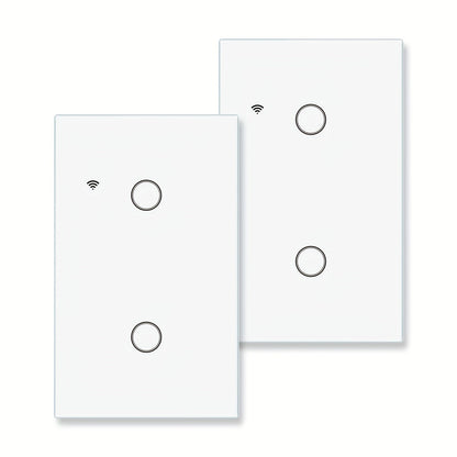 No Neutral Wire Smart Touch Wall Switch MOES WiFi 1/2/3 Gang Single Fire, Works with Alexa & Google Home