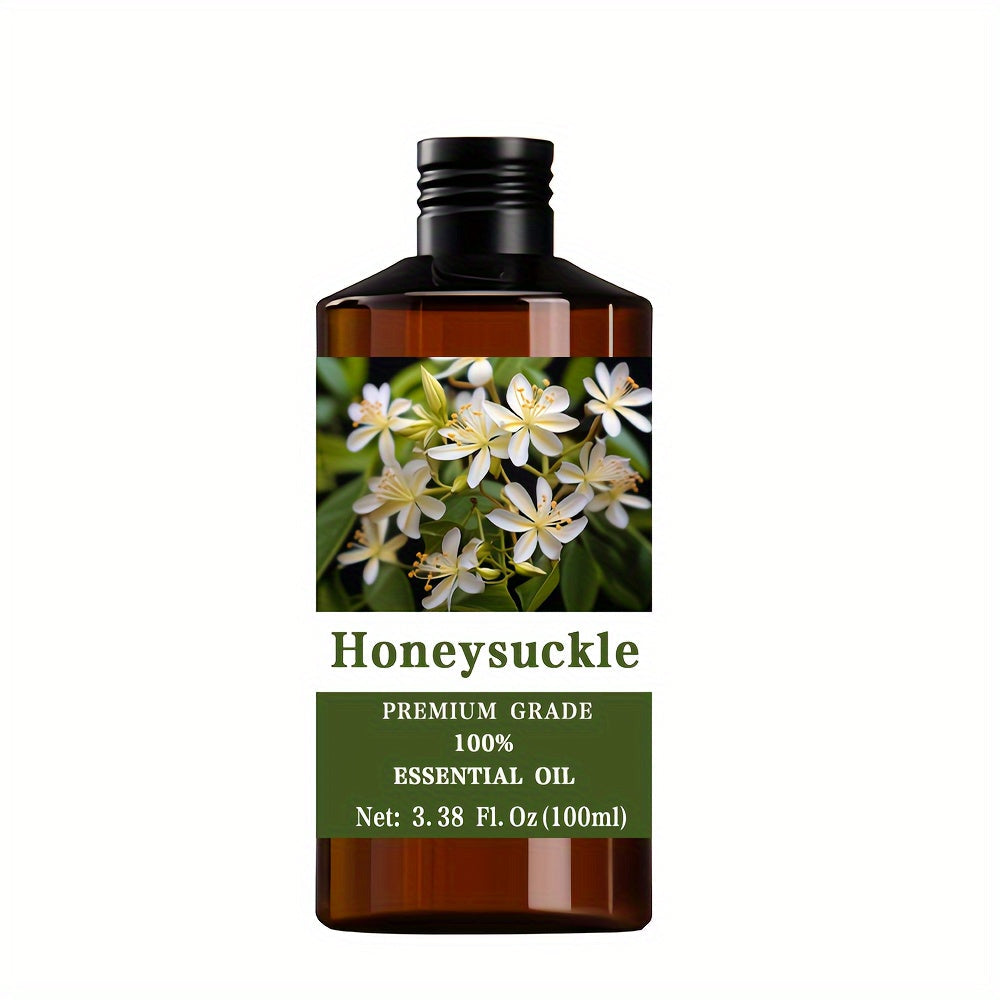 Essential Oil Honeysuckle Sweet Floral Aroma in 100ml Bottle for Diffuser, Massage, Meditation and Personal Care