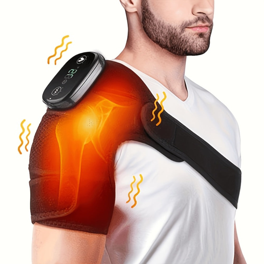 Knee Massager with Heat and Vibration, 3-in-1 Wireless Joint Massager for Knees, Shoulders & Elbows