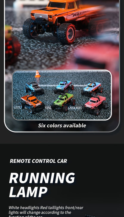 1:64 Scale Mini RC Car Alloy Off-Road Truck with Shock Absorbers – Pocket-Sized Remote Control Car for Boys Ages 6 7 8 9 10