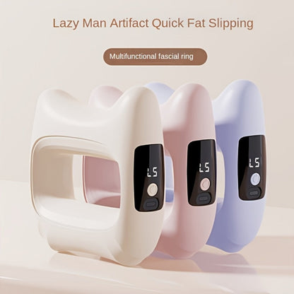 Dual Motor Electric Fascia Ring with Massage Belt – 8 High-Frequency Vibration Modes, Type-C Rechargeable Large Battery, Ergonomic Grip