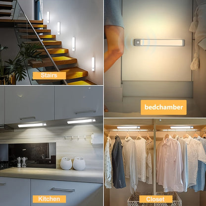 Under Cabinet Lights Motion Sensor 12 Pack USB Rechargeable Wireless Magnetic LED Night for Home Cooking, Dining and Outdoor Meals