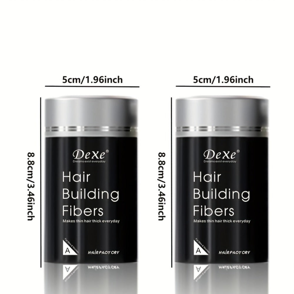 DeXe Hair Fiber Powder 2pcs x 22g, Natural Fine Thickening Fibers for Thinning Hair & Bald Spot Coverage