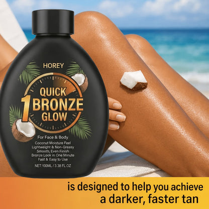 Dark Self Tanning Lotion Sunless Tanner 3.38oz - Instant Radiance, & Smoothing, Tattoo Friendly, Lasting Bronze & Golden Brown Glow