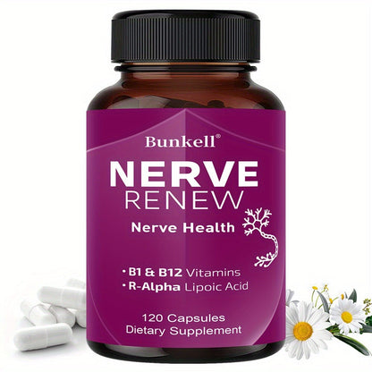 Neurohealth Supplement with Vitamins B1 & B12, Brain, Nerve & Energy Support Premium Formula for Women & Men