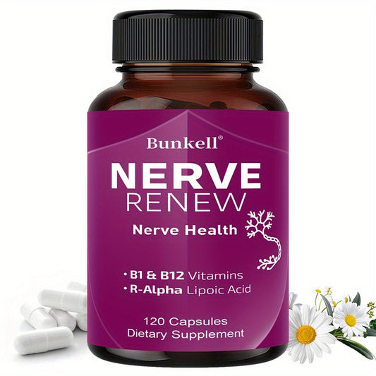 Neurohealth Supplement with Vitamins B1 & B12, Brain, Nerve & Energy Support Premium Formula for Women & Men