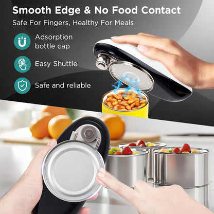 Kitchen Expert Battery Can Opener with One-Touch Control, Circular Rim Operation and Four Colors