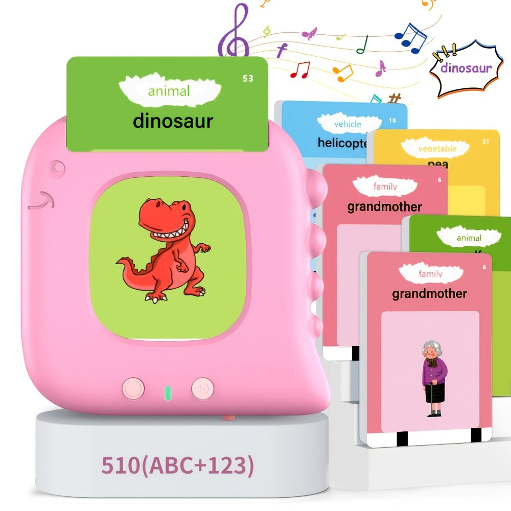 Talking Flash Cards for Kids 224 & 510 Words, Electronic Language Learning Device for Preschoolers Ages 3-6