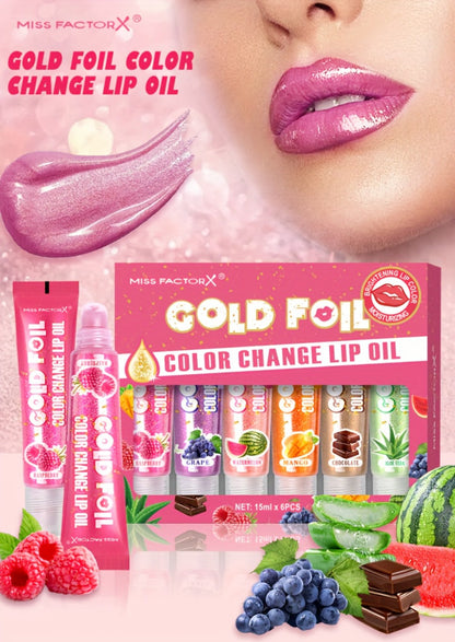 pH Color Changing Lip Balm Set 6pcs 6 Fragrances – Deep Moisturizing Brightening Glossy Tinted Lip Care, 0.51oz Each