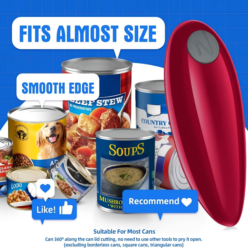 Electric Can Opener One Touch – Hands Free for Seniors & Arthritis, Kitchen & Camping Gift