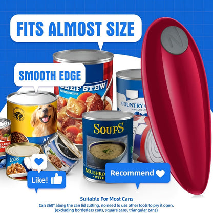 Electric Can Opener One Touch – Hands Free for Seniors & Arthritis, Kitchen & Camping Gift